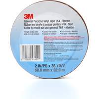 Ruban en vinyle pour travaux g&eacute;n&eacute;raux 764, 50,8 mm (2") la x 32,9 m (108') lo, 5 mils, Brun Action Paper