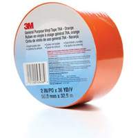 Ruban en vinyle pour travaux g&eacute;n&eacute;raux 764, 50,8 mm (2") la x 32,9 m (108') lo, 5 mils, Orange Action Paper