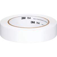 Ruban en vinyle pour travaux g&eacute;n&eacute;raux 764, 25,4 mm (1") la x 32,9 m (108') lo, 5 mils, Blanc Action Paper
