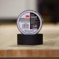 Rubans adh&eacute;sifs en vinyle 3903, 48 mm (2") la x 45 m (148') lo, 6,5 mils, Noir Action Paper