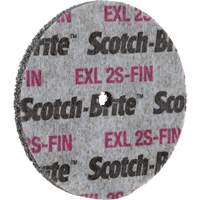Meule homog&egrave;ne Scotch-Brite EXL, 3" x 1/2", Arbre de 1/4" Action Paper