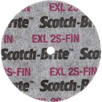 Meule homog&egrave;ne Scotch-Brite EXL, 3" x 1/2", Arbre de 1/4" Action Paper
