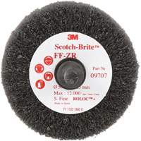 Brosse &agrave; lamelles pour la coupe et le polissage Scotch-Brite, Oxyde d'aluminium, Grain Fin, 2" x 1" x 1/4" Action Paper