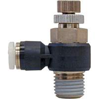Vanne de contr&ocirc;le du d&eacute;bit, Sortie 1/4" NPT, 150 psi Action Paper
