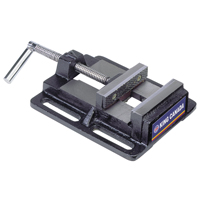 Drill Press Vise, 3" Jaw Width, 0" Throat Depth, Bench Mount Base Action Paper