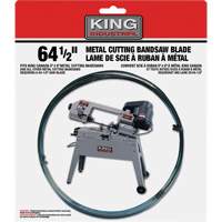 Bandsaw Metal Blade, Carbon Steel, 64-1/2" L x 1/2" W x 0.025" Thick, 24 TPI Action Paper