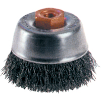 Crimped Wire Cup Brushes - High Speed Small Grinder Action Paper
