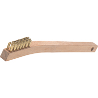 Brosses de grattage &agrave; petit manche, garnissage en V, Laiton, 3 x 7 rangs de fils, Longueur 7-7/8" Action Paper
