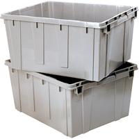 Nesting Container, 21.1" W x 17.7" D x 12" H, Grey Action Paper