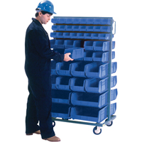 Double-Sided Mobile Bin Rack, Double-sided, 96 bins, 36" W x 24" D x 63" H Action Paper