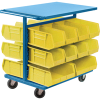 Bin Cart with Bins, Double-sided, 20 bins, 24" W x 38-1/2" D x 36-1/2" H Action Paper