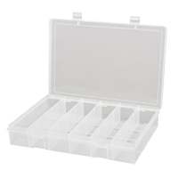 Compact Polypropylene Compartment Cases, 13-1/8" W x 9" D x 2-5/16" H, 6 Compartments Action Paper