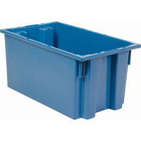 Stack & Nest Totes, 9" x 18" x 11", Blue Action Paper