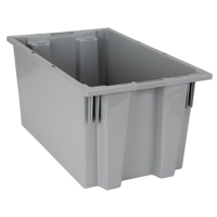 Stack & Nest Totes, 9" x 18" x 11", Grey Action Paper