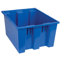 Stack & Nest Totes, 10" x 19.5" x 15.5", Blue Action Paper