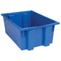 Stack & Nest Totes, 8" x 19.5" x 13.5", Blue Action Paper