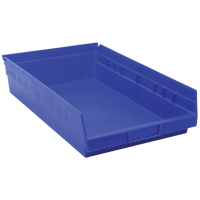 Bacs de rangement pour tablettes, 11-1/8" la x 4" H x 17-7/8" p, Bleu, Capacit&eacute; 40 lb Action Paper