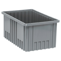 Contenants Divider Box, Plastique, 16,5" la x 10,9" p x 8" h, Gris Action Paper
