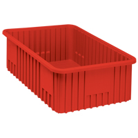 Divider Box&reg; Containers, Plastic, 22.5" W x 17.5" D x 8" H, Red Action Paper