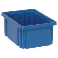 Divider Box&reg; Containers, Plastic, 10.9" W x 8.3" D x 5" H, Blue Action Paper