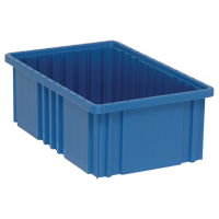 Divider Box&reg; Containers, Plastic, 16.5" W x 10.9" D x 6" H, Blue Action Paper