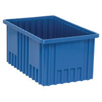 Divider Box&reg; Containers, Plastic, 16.5" W x 10.9" D x 8" H, Blue Action Paper