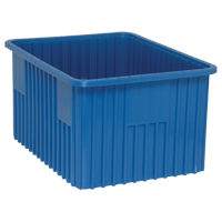 Contenants Divider Box, Plastique, 22,5" la x 17,5" p x 12" h, Bleu Action Paper