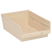 Economy Shelf Bin, 8-3/8" W x 4" H x 11-5/8" D, Ivory Action Paper