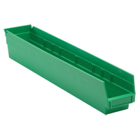 Bac pour &eacute;tag&egrave;re &eacute;conomique, 4-1/8" la, 4" h x 23-5/8" p, Vert Action Paper