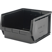 Stacking Container, 18.375" W x 18.375" D x 11.875" H, Black Action Paper