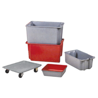 Stack-N-Nest&reg; Plexton Containers, 20.1" W x 42.5" D x 14.1" H, Grey Action Paper