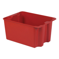 Stack-N-Nest&reg; Plexton Containers, 19.9" W x 27.5" D x 14" H, Red Action Paper