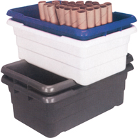 Cross Stack Bins, 16" W x 25.125" D x 8.5" H, Grey Action Paper