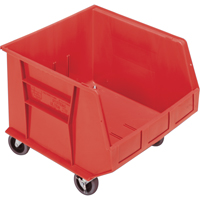 Bac mobile, 14" ha x 16-1/2" la x 18" p, Capacit&eacute; de 75 lb, Rouge Action Paper