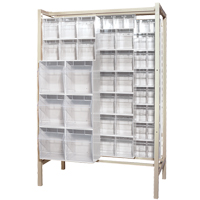 Syst&egrave;me de stockage &agrave; glissi&egrave;re &agrave; bacs basculants autonome, 51-1/4" la x 26" p x 77" h, 101 tiroirs Action Paper