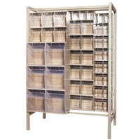 Syst&egrave;me de stockage &agrave; glissi&egrave;re &agrave; bacs basculants autonome, 51-1/4" la x 26" p x 77" h, 101 tiroirs Action Paper