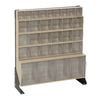 Tip-Out Bins Stand, 23-5/8" W x 8" D x 28" H, 31 Drawers Action Paper