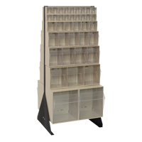 Tip-Out Bins Stand, 23-5/8" W x 16" D x 52" H, 76 Drawers Action Paper