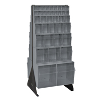 Tip-Out Bins Stand, 23-5/8" W x 16" D x 52" H, 76 Drawers Action Paper