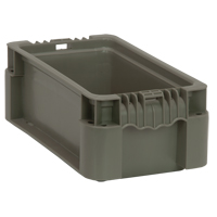 Collapsible Stacking Container, 7" W x 12" D x 5" H, Grey Action Paper