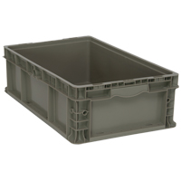 Collapsible Stacking Container, 15" W x 24" D x 7.5" H, Grey Action Paper
