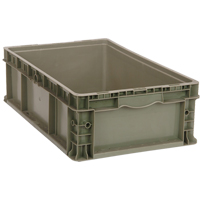 Stacking Container, 15" W x 15" D x 9.5" H, Grey Action Paper