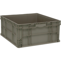 Stacking Container, 22.5" W x 22.5" D x 11" H, Grey Action Paper