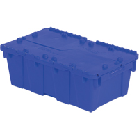 Flipak&reg; Polyethylene Plastic (PE) Distribution Containers, 19.7" x 11.8" x 7.3", Blue Action Paper