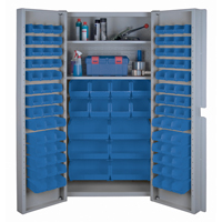 Deep Door Combination Cabinets, 38" W x 24" D x 72" H, Grey Action Paper