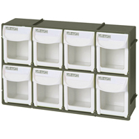 Heavy-Duty Tilt Bin, 11-3/4" W x 2-3/4" D x 7-7/8" H, 8 Drawers Action Paper