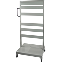 Mobile Tilt Bin Rack - Cart Only, Double-sided, 26-1/4" W x 22" D x 57-1/2" H Action Paper