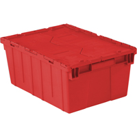 Flipak&reg; Polyethylene Plastic (PE) Distribution Containers, 21.9" x 15.2" x 9.3", Red Action Paper