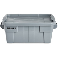 Bac de stockage Brute avec couvercle, 27,88” p x 16,5” la x 10,7" h, Capacit&eacute; 112 lb, Gris Action Paper