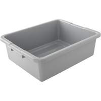 Undivided Bus/Utility Box, 7" H x 21.5" D x 17" L, Plastic, Grey Action Paper